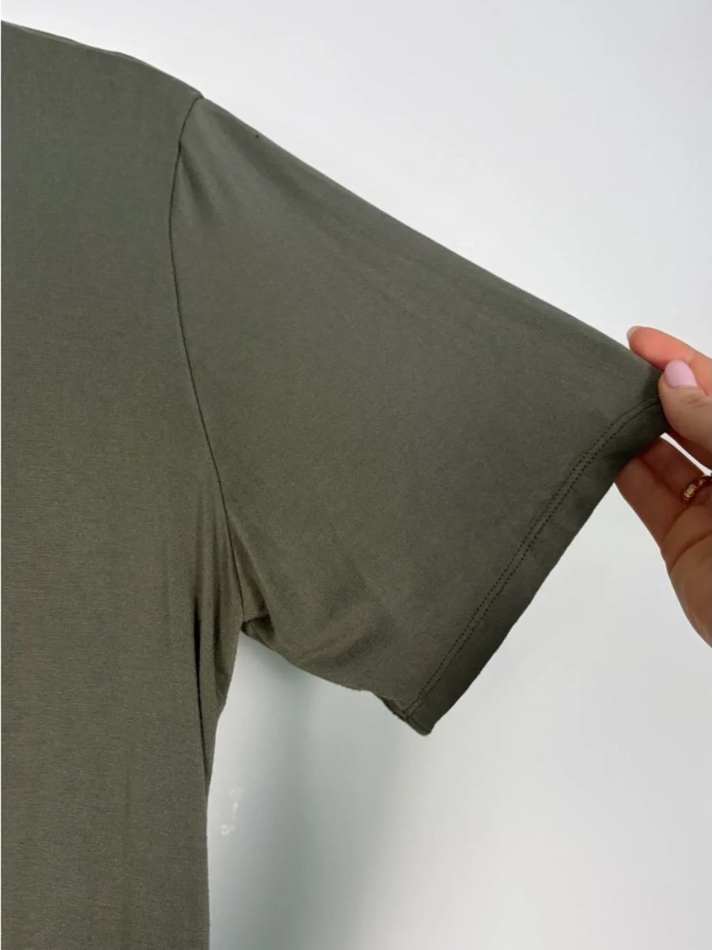 Nuuds Green Boxy Pajama Tee Top